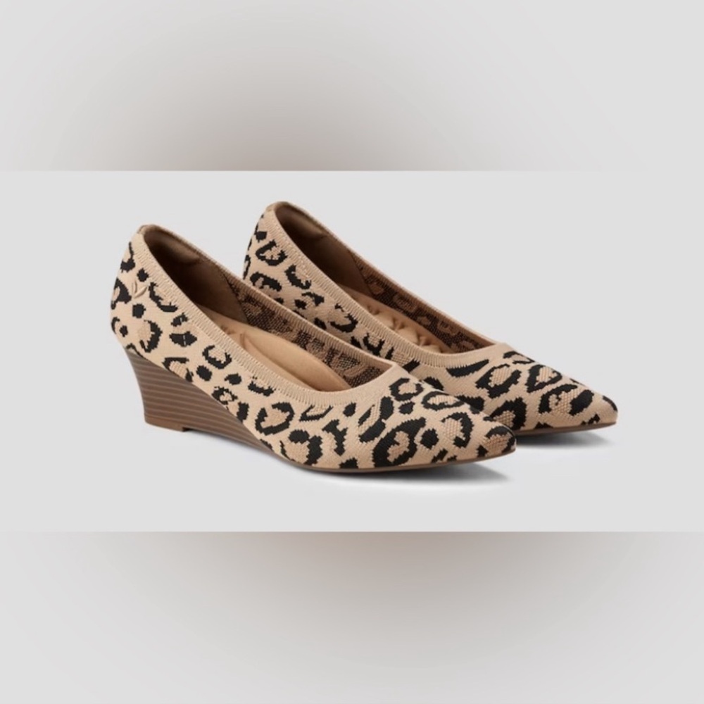 New! Vivaia Pointed-Toe Wedge (Aria Wedge Pro) dark leopard EU 42 US 10.5